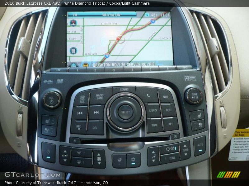 White Diamond Tricoat / Cocoa/Light Cashmere 2010 Buick LaCrosse CXL AWD