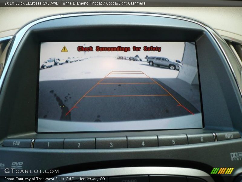 White Diamond Tricoat / Cocoa/Light Cashmere 2010 Buick LaCrosse CXL AWD