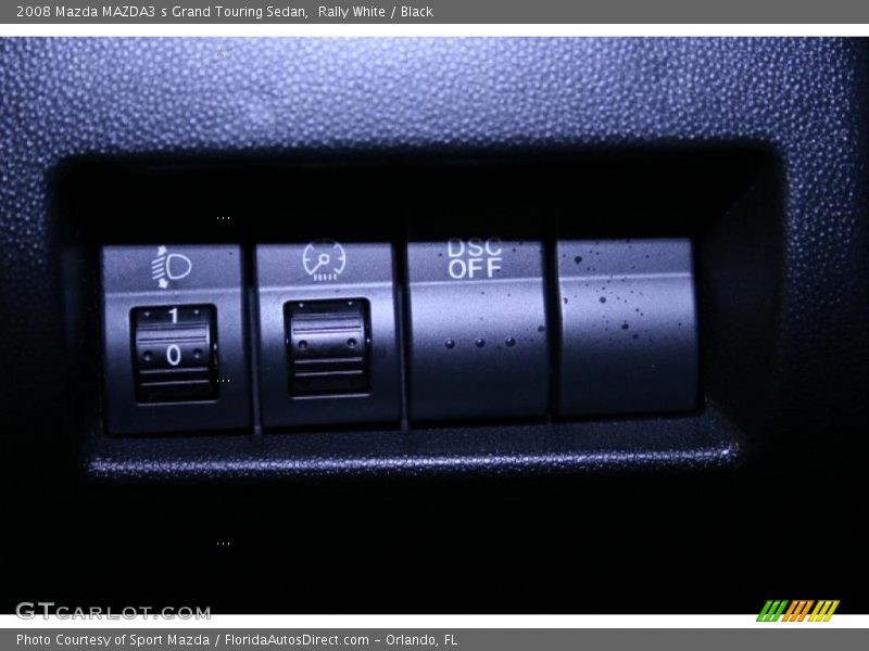 Rally White / Black 2008 Mazda MAZDA3 s Grand Touring Sedan