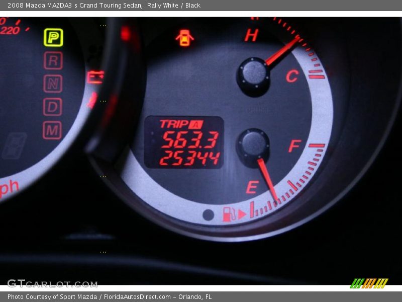 Rally White / Black 2008 Mazda MAZDA3 s Grand Touring Sedan