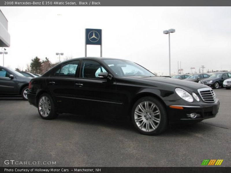 Black / Black 2008 Mercedes-Benz E 350 4Matic Sedan