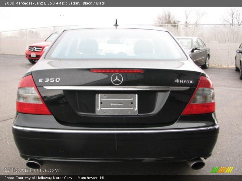 Black / Black 2008 Mercedes-Benz E 350 4Matic Sedan