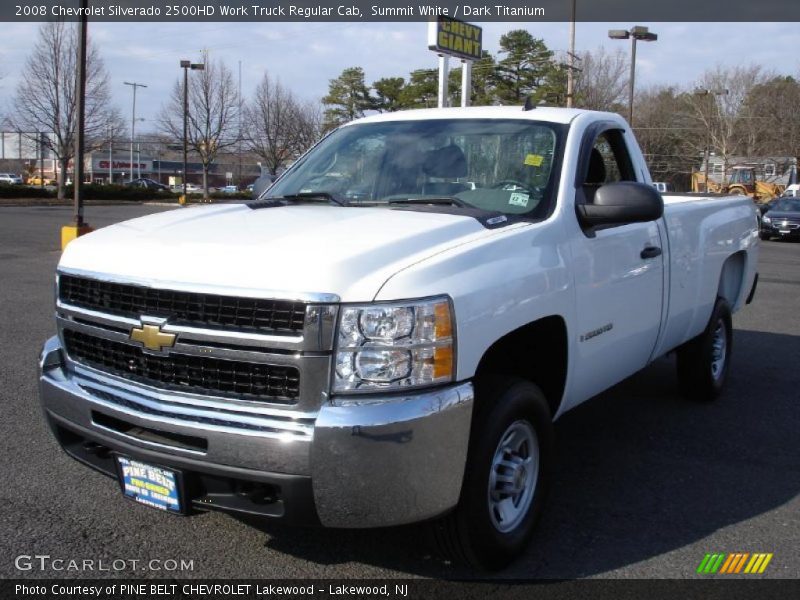 Summit White / Dark Titanium 2008 Chevrolet Silverado 2500HD Work Truck Regular Cab