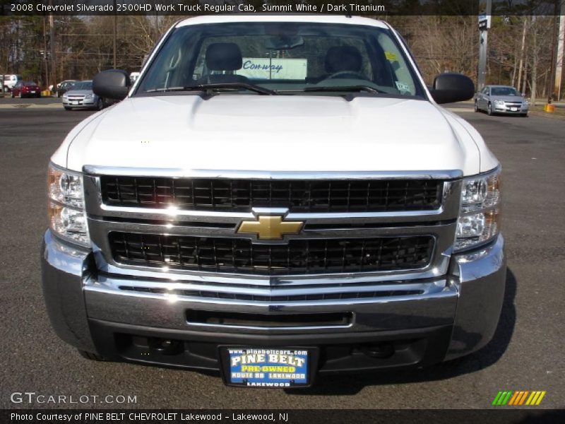 Summit White / Dark Titanium 2008 Chevrolet Silverado 2500HD Work Truck Regular Cab