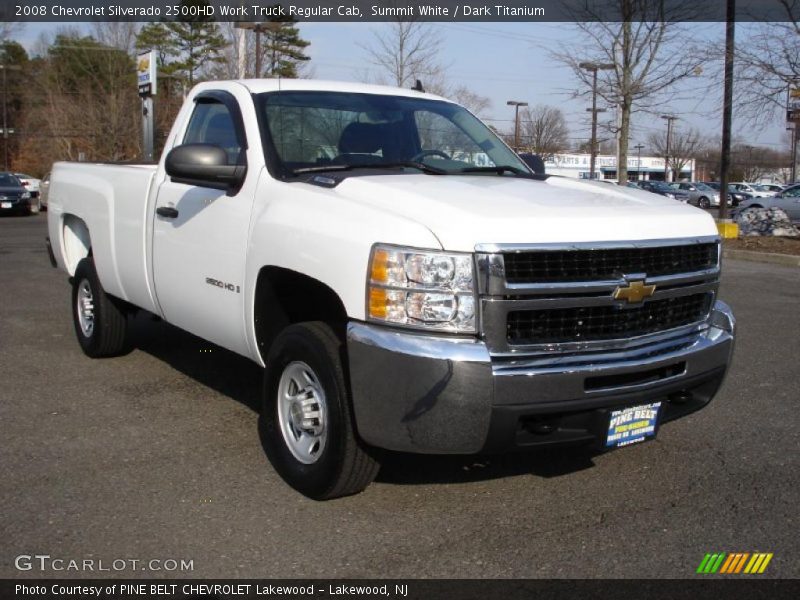 Summit White / Dark Titanium 2008 Chevrolet Silverado 2500HD Work Truck Regular Cab