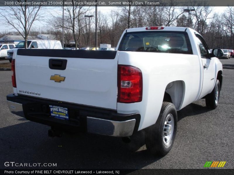 Summit White / Dark Titanium 2008 Chevrolet Silverado 2500HD Work Truck Regular Cab