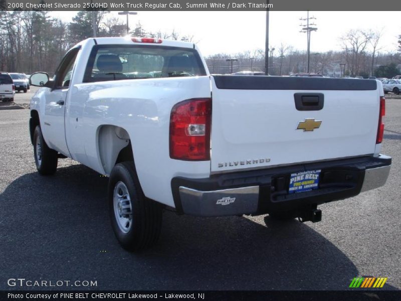 Summit White / Dark Titanium 2008 Chevrolet Silverado 2500HD Work Truck Regular Cab