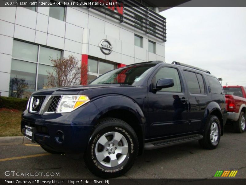 Majestic Blue Metallic / Desert 2007 Nissan Pathfinder SE 4x4