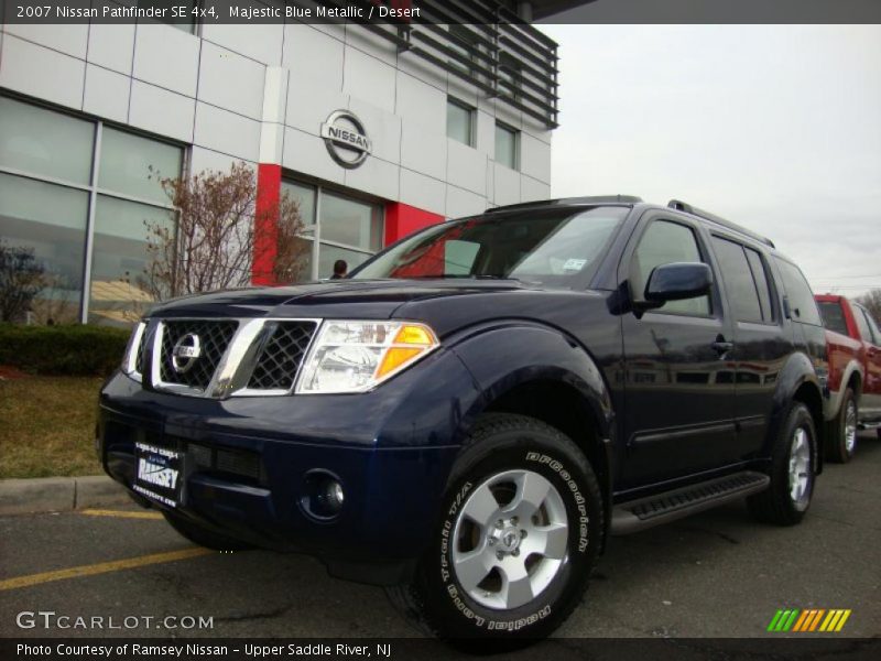 Majestic Blue Metallic / Desert 2007 Nissan Pathfinder SE 4x4