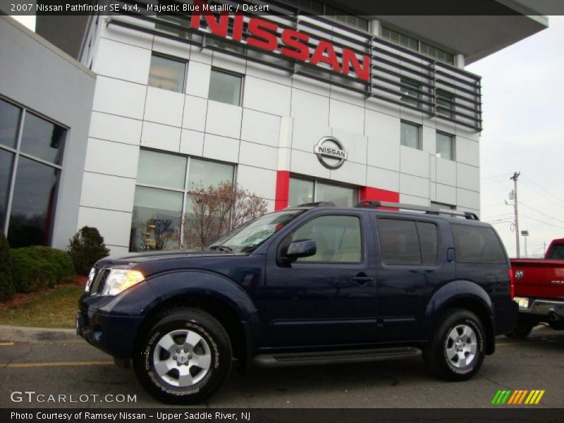 Majestic Blue Metallic / Desert 2007 Nissan Pathfinder SE 4x4