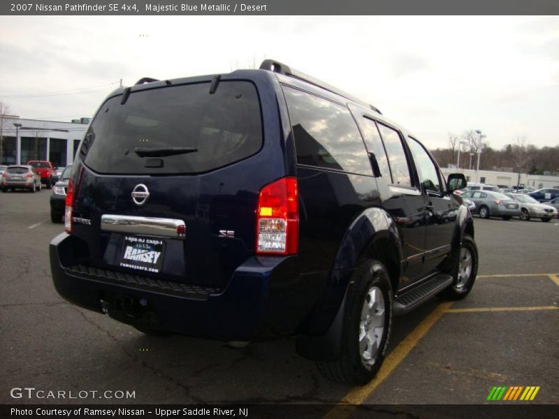 Majestic Blue Metallic / Desert 2007 Nissan Pathfinder SE 4x4