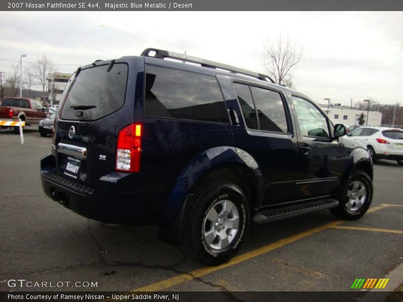 Majestic Blue Metallic / Desert 2007 Nissan Pathfinder SE 4x4
