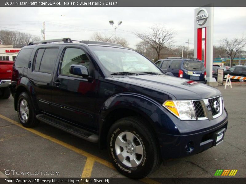 Majestic Blue Metallic / Desert 2007 Nissan Pathfinder SE 4x4