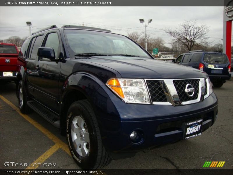 Majestic Blue Metallic / Desert 2007 Nissan Pathfinder SE 4x4