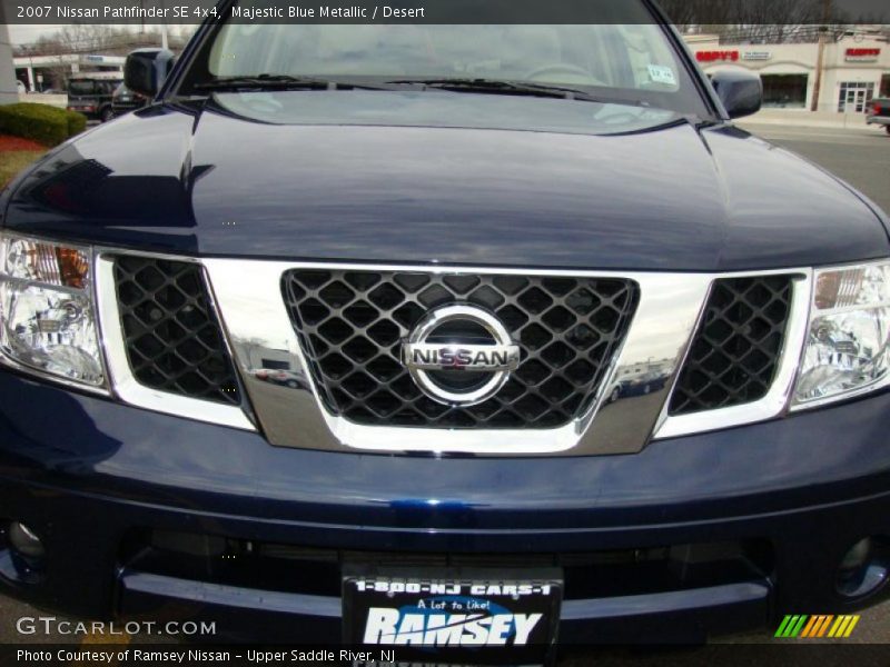 Majestic Blue Metallic / Desert 2007 Nissan Pathfinder SE 4x4