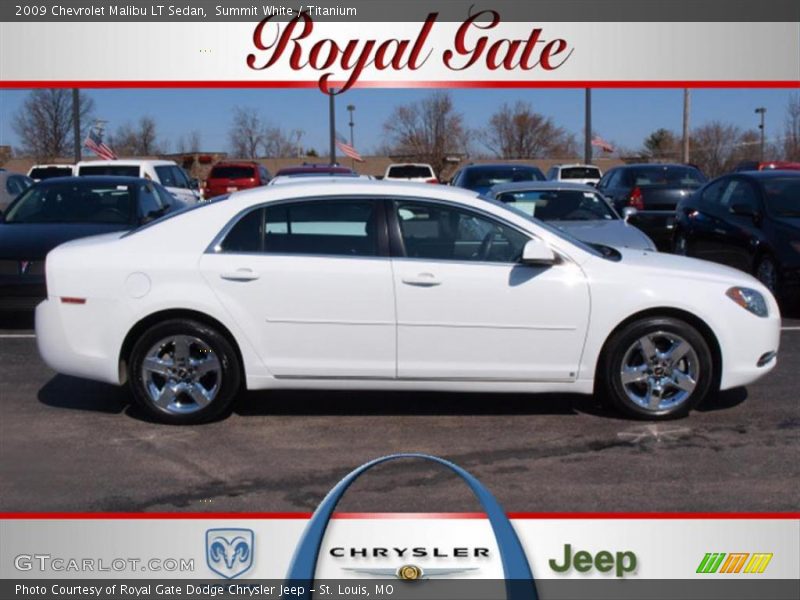Summit White / Titanium 2009 Chevrolet Malibu LT Sedan