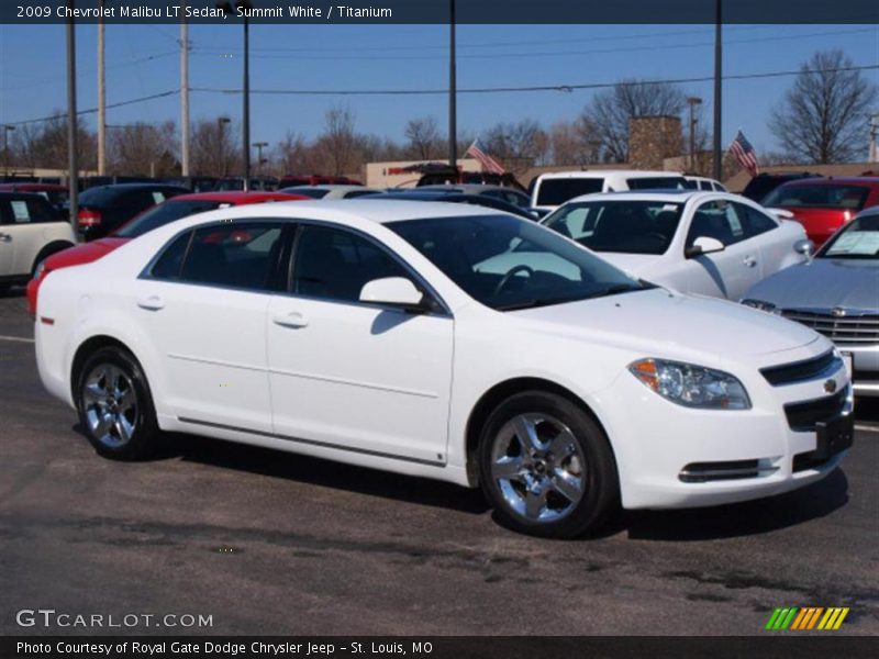 Summit White / Titanium 2009 Chevrolet Malibu LT Sedan
