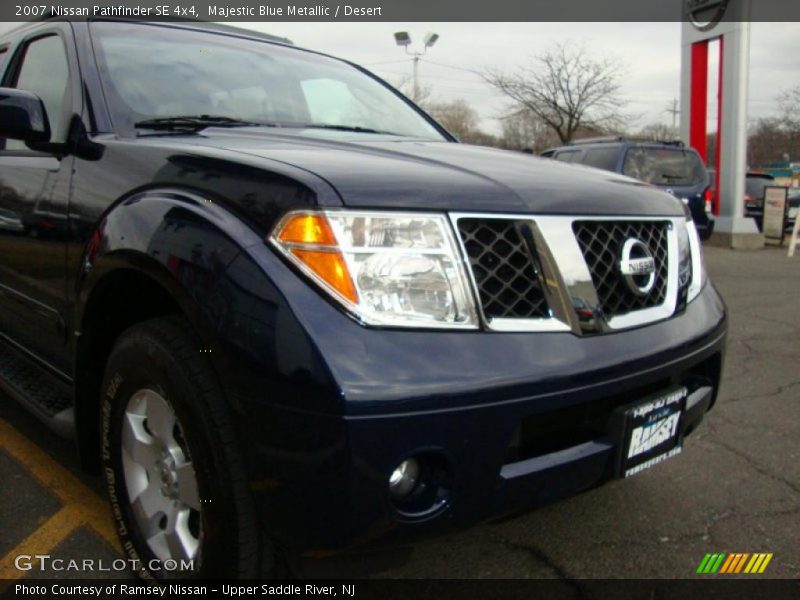 Majestic Blue Metallic / Desert 2007 Nissan Pathfinder SE 4x4