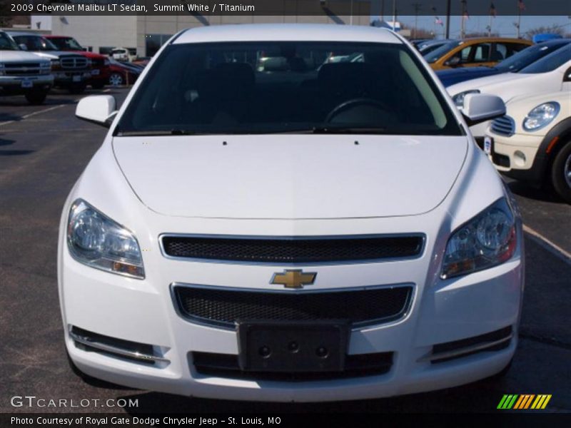 Summit White / Titanium 2009 Chevrolet Malibu LT Sedan
