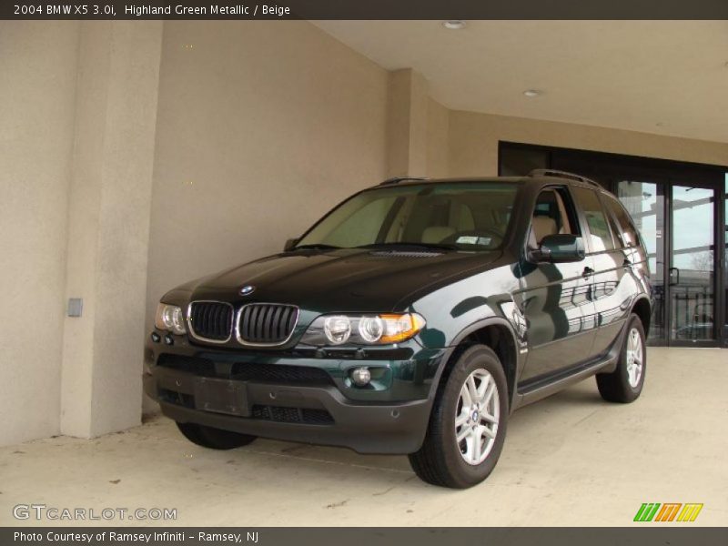 Highland Green Metallic / Beige 2004 BMW X5 3.0i