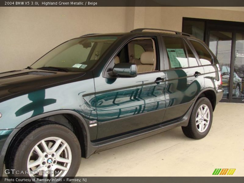 Highland Green Metallic / Beige 2004 BMW X5 3.0i