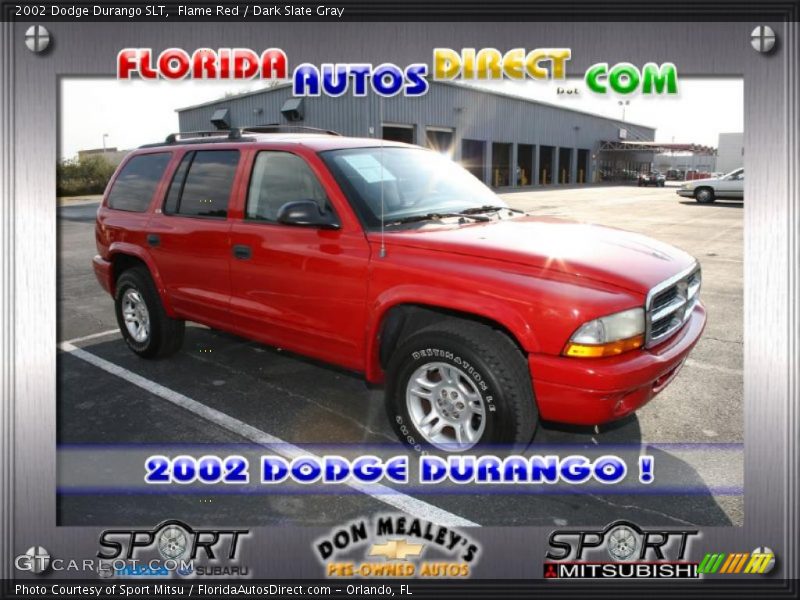 Flame Red / Dark Slate Gray 2002 Dodge Durango SLT