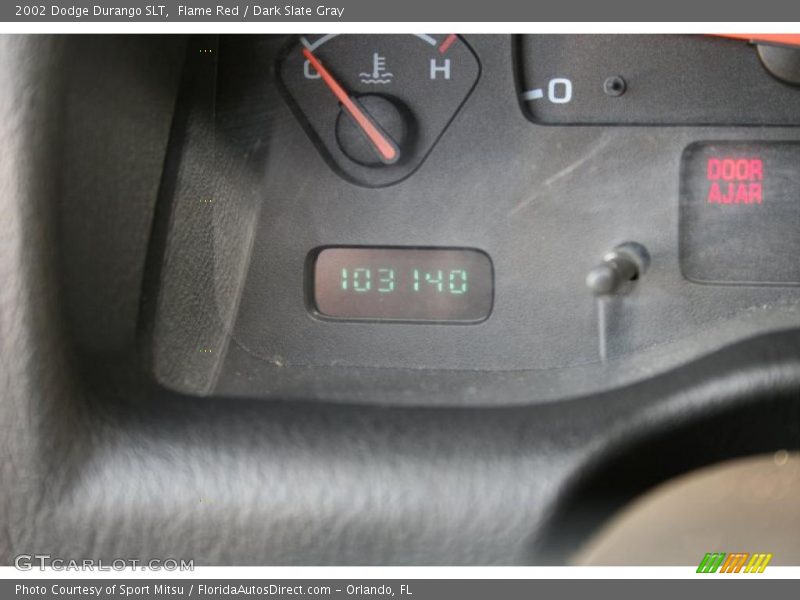 Flame Red / Dark Slate Gray 2002 Dodge Durango SLT