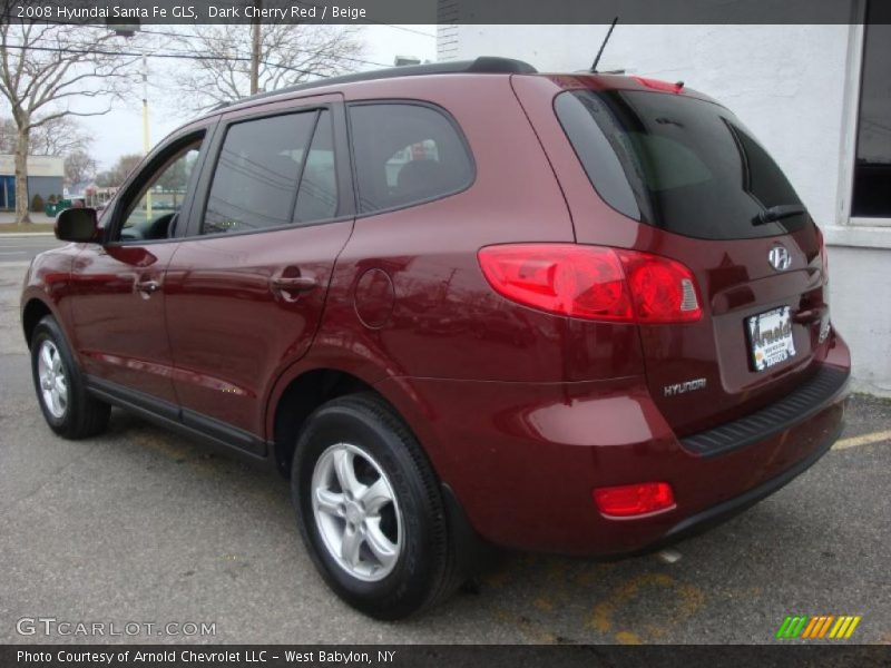Dark Cherry Red / Beige 2008 Hyundai Santa Fe GLS