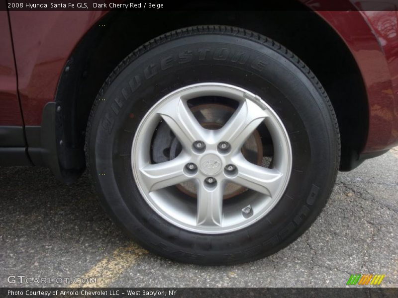 Dark Cherry Red / Beige 2008 Hyundai Santa Fe GLS