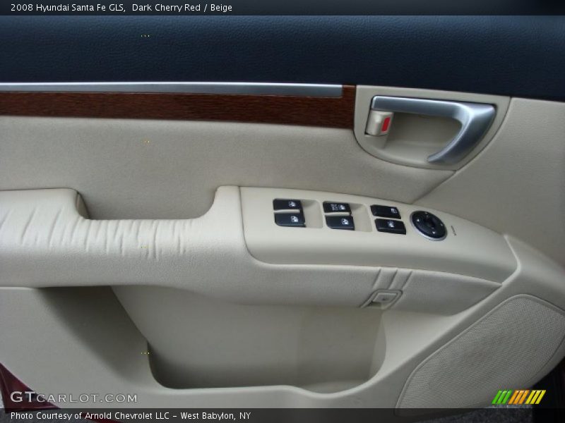 Dark Cherry Red / Beige 2008 Hyundai Santa Fe GLS