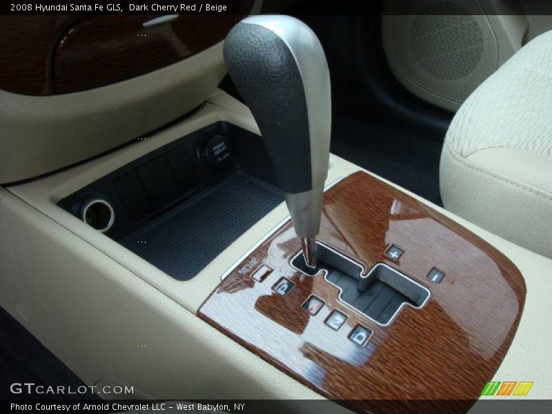 Dark Cherry Red / Beige 2008 Hyundai Santa Fe GLS