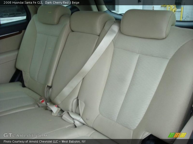 Dark Cherry Red / Beige 2008 Hyundai Santa Fe GLS