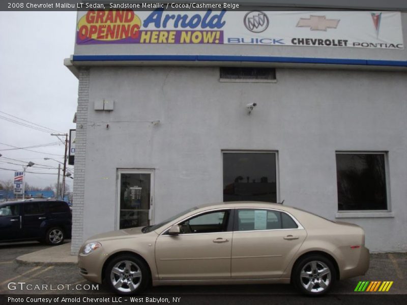 Sandstone Metallic / Cocoa/Cashmere Beige 2008 Chevrolet Malibu LT Sedan