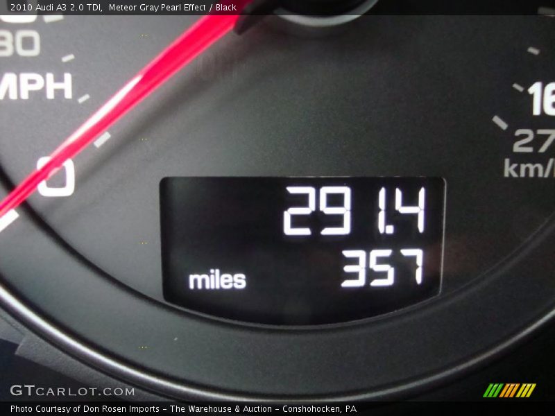 Meteor Gray Pearl Effect / Black 2010 Audi A3 2.0 TDI