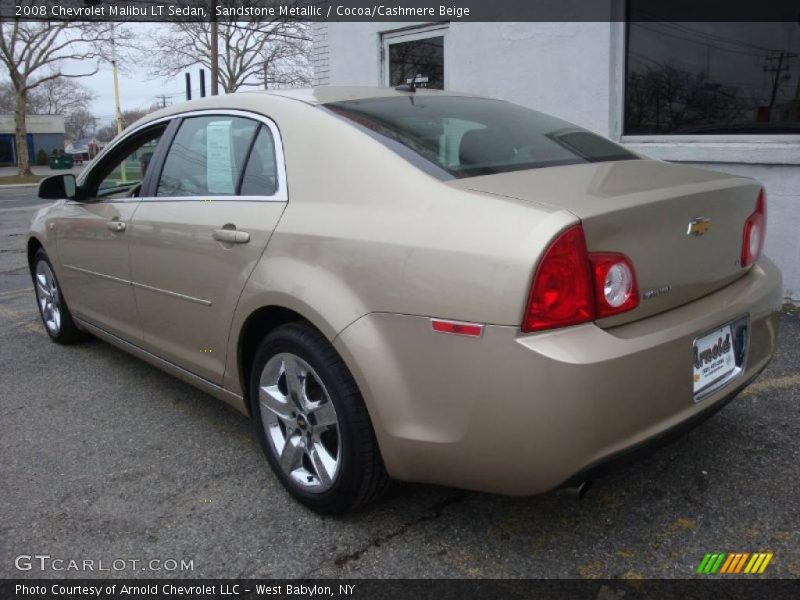 Sandstone Metallic / Cocoa/Cashmere Beige 2008 Chevrolet Malibu LT Sedan