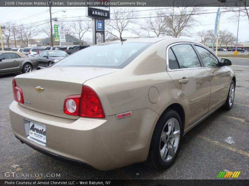 Sandstone Metallic / Cocoa/Cashmere Beige 2008 Chevrolet Malibu LT Sedan