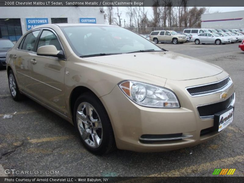Sandstone Metallic / Cocoa/Cashmere Beige 2008 Chevrolet Malibu LT Sedan
