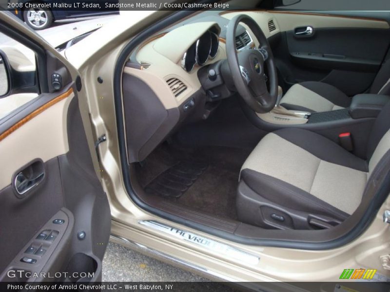 Sandstone Metallic / Cocoa/Cashmere Beige 2008 Chevrolet Malibu LT Sedan