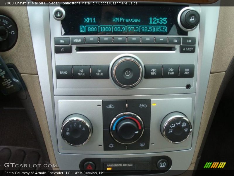 Sandstone Metallic / Cocoa/Cashmere Beige 2008 Chevrolet Malibu LT Sedan