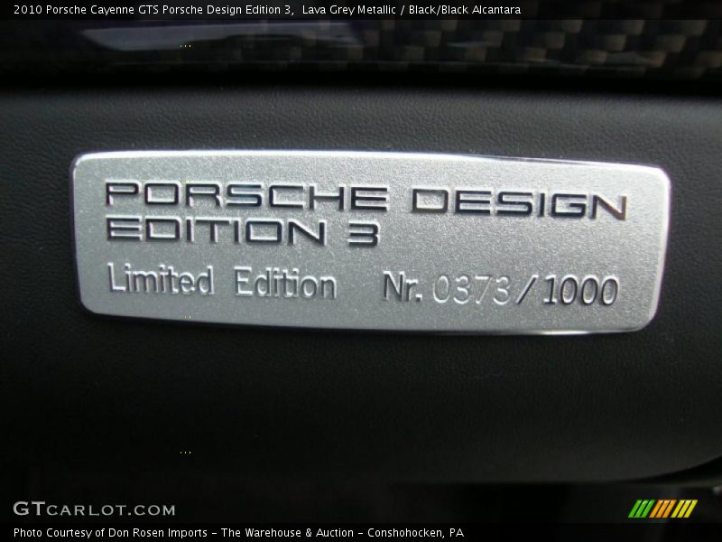 Lava Grey Metallic / Black/Black Alcantara 2010 Porsche Cayenne GTS Porsche Design Edition 3