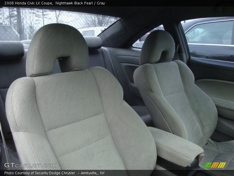 Nighthawk Black Pearl / Gray 2008 Honda Civic LX Coupe