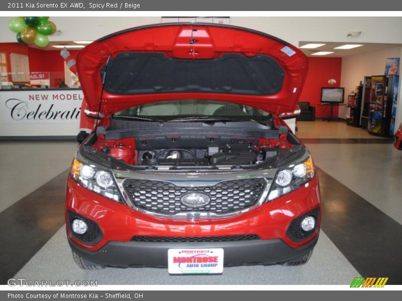 Spicy Red / Beige 2011 Kia Sorento EX AWD