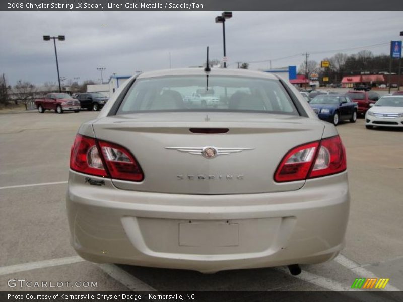 Linen Gold Metallic / Saddle/Tan 2008 Chrysler Sebring LX Sedan