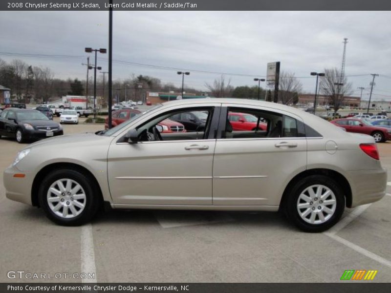 Linen Gold Metallic / Saddle/Tan 2008 Chrysler Sebring LX Sedan