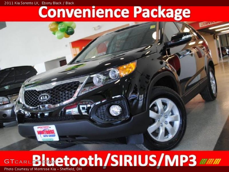 Ebony Black / Black 2011 Kia Sorento LX