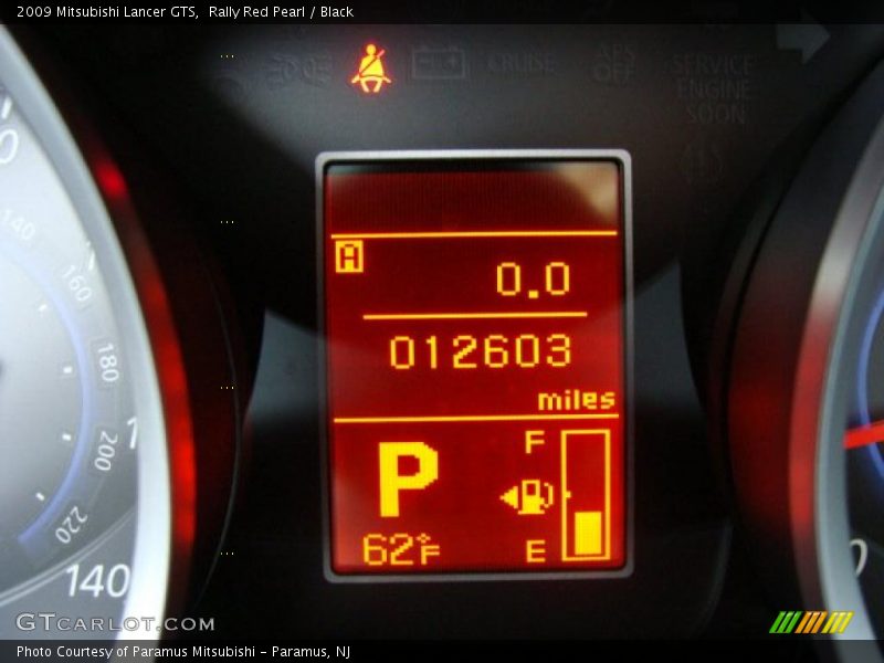 Rally Red Pearl / Black 2009 Mitsubishi Lancer GTS