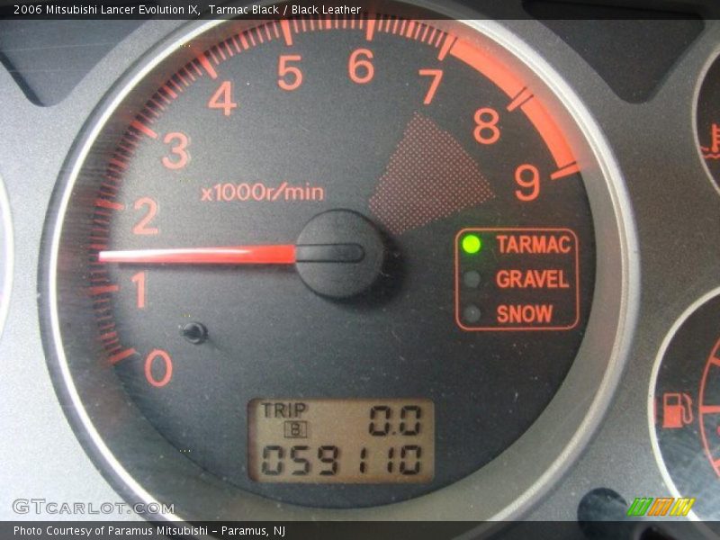 Tarmac Black / Black Leather 2006 Mitsubishi Lancer Evolution IX