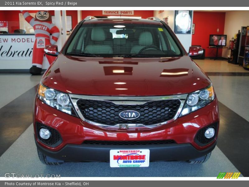Spicy Red / Beige 2011 Kia Sorento EX