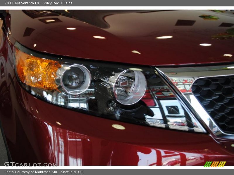 Spicy Red / Beige 2011 Kia Sorento EX