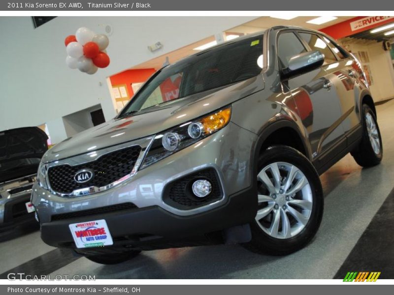 Titanium Silver / Black 2011 Kia Sorento EX AWD